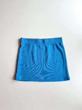 Aritzia TNA Tide Blue Airy Fleece Perfect Cotton Terry Micro Mini Skirt, Size S